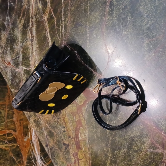 Nightlife Black Hello Kitty Clutch with Strap - Picture 5 of 5